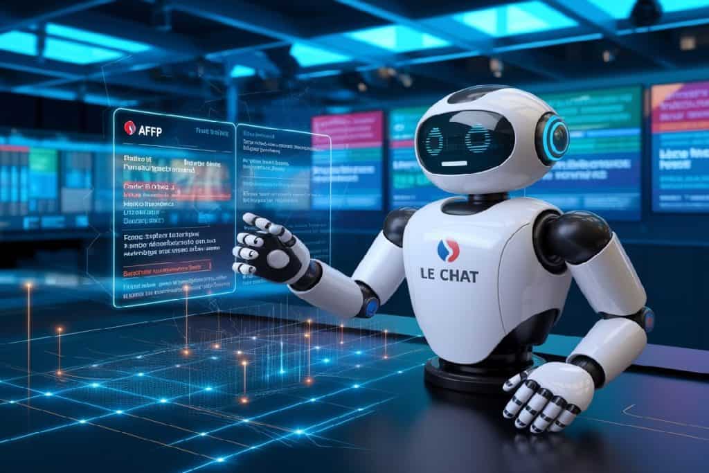Robot le Chat, travaillant pour l'AFP (Agence Française de Presse)